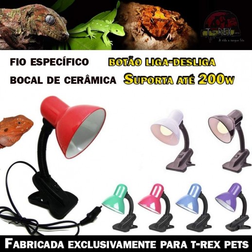 luminária para répteis